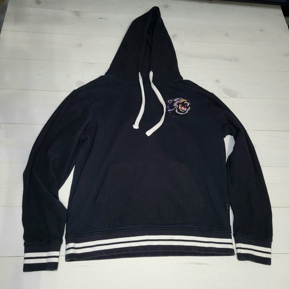 Hustle Gang Hoodie Sweatshirt Roaring Bear Graphic Patch.